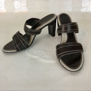 Antonio Melani Block Heel Slide Sandals Size 9